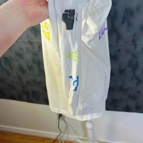 Obey Peace Justice Equality White Long Sleeved T Shirt Size M - Picture 5 of 7